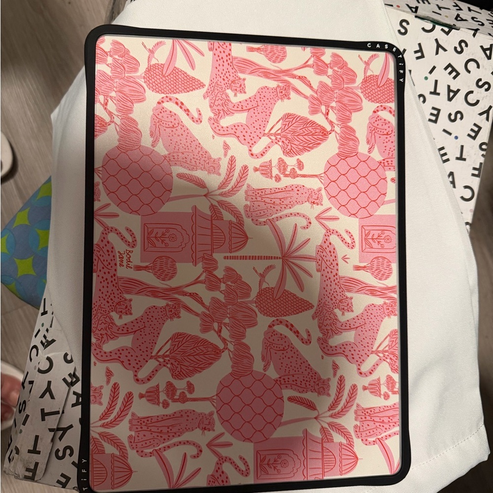 Casetify Pink Safari Print iPad Cover